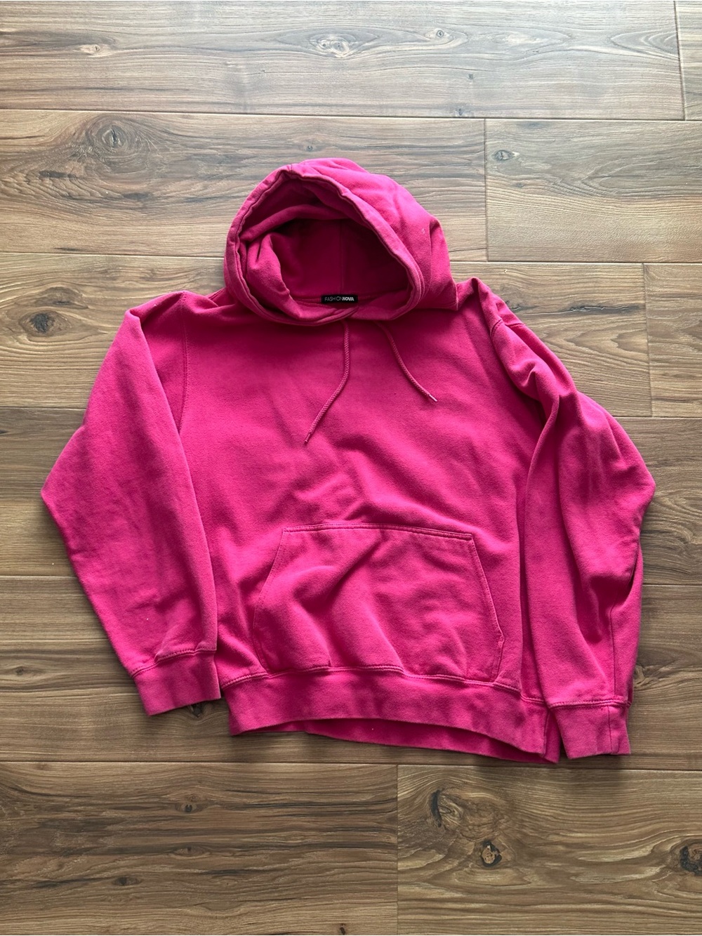 Fashion Nova Women's Hot Pink Pullover Hoodie